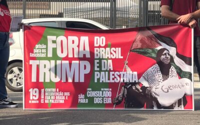 Ativistas em São Paulo protestam contra Donald Trump e a favor da Palestina e soberania do Brasil